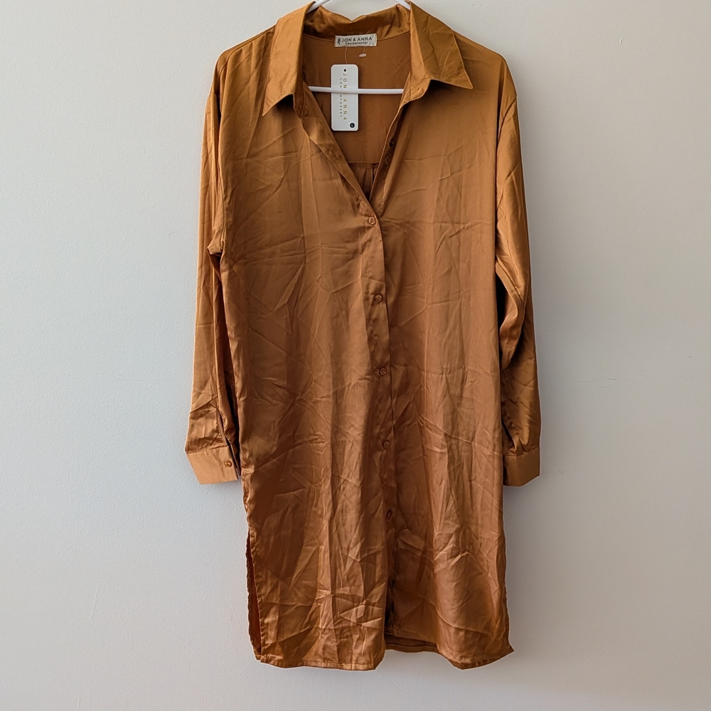 Jon Anna Brown Button-Up Shirt